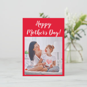 Modern vibrant colour mother photo art card