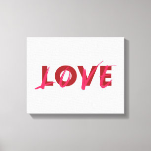 Modern, vibrant, cool, trendy design of Love Canvas Print