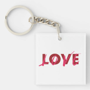 Modern, vibrant, cool, trendy design of Love Keychain