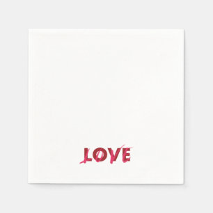 Modern, vibrant, cool, trendy design of Love Napkin