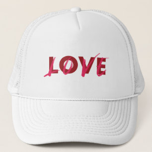 Modern, vibrant, cool, trendy design of Love Trucker Hat