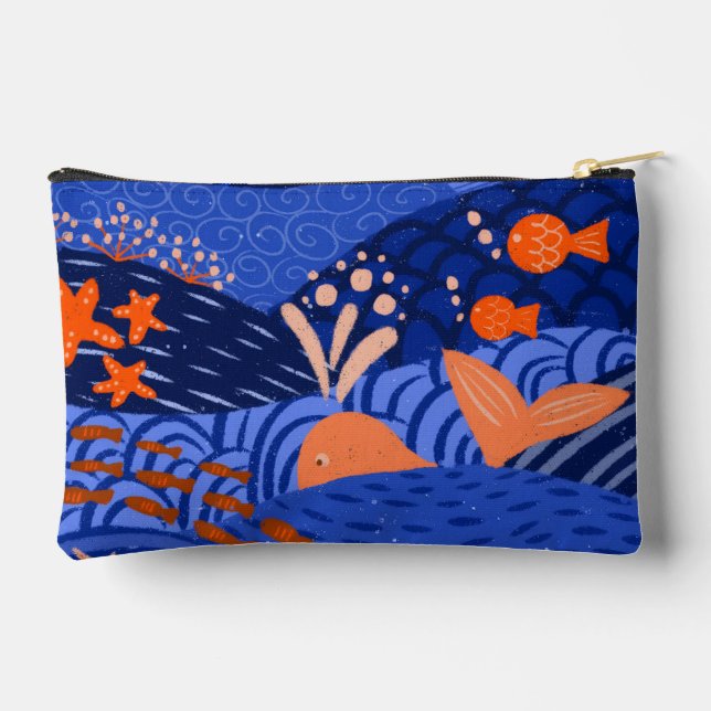 Modern Vibrant Dreamscape Accessory Pouch (Back)