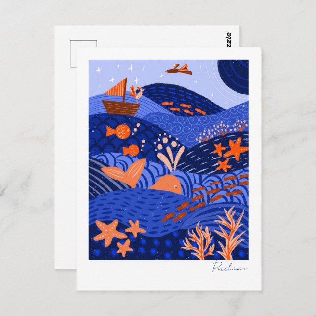 Modern Vibrant Dreamscape Postcard (Front/Back)