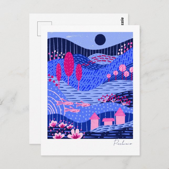 Modern Vibrant Dreamscape Postcard (Front/Back)