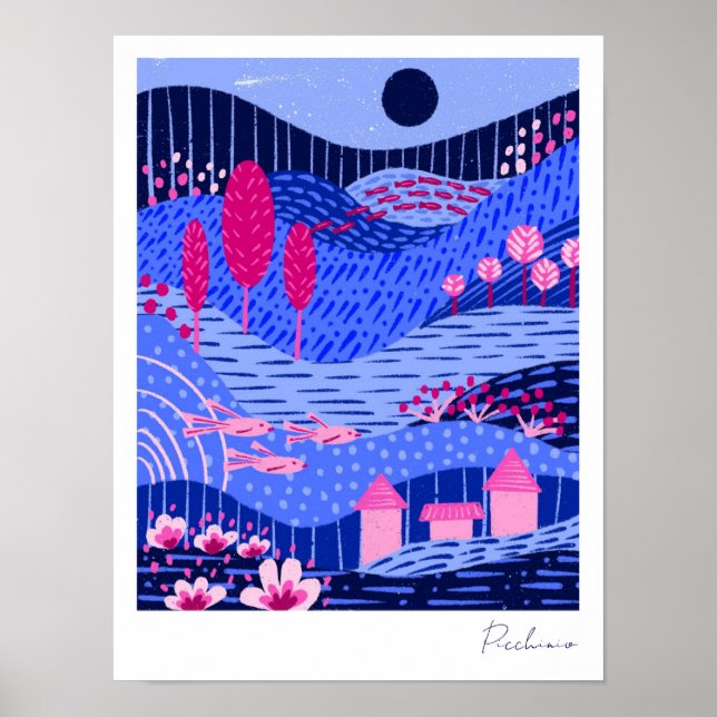 Modern Vibrant Dreamscape Poster (Front)