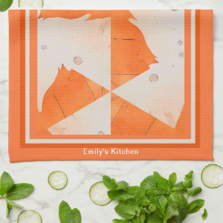 Modern Vibrant Minimal Warm Tones Kitchen Towel