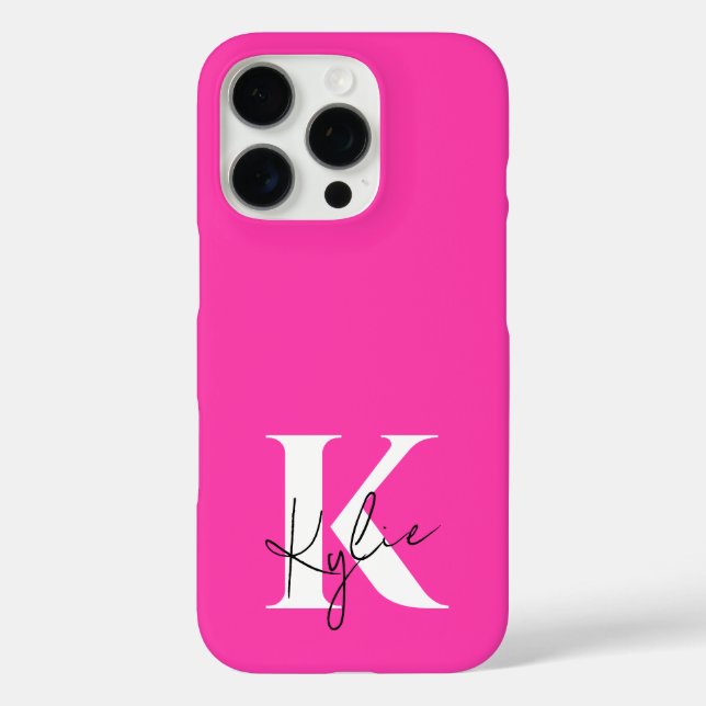 Modern Vibrant Personalized Monogram Name Case-Mate iPhone Case (Back)