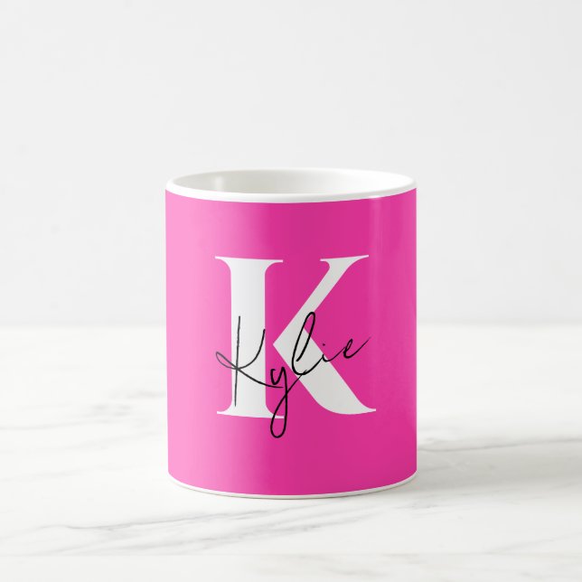 Modern Vibrant Personalized Monogram Name -  Coffee Mug (Center)