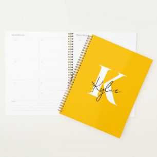 Modern Vibrant Personalized Name Monogram - Planner