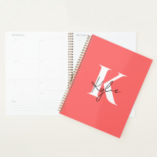 Modern Vibrant Personalized Name Monogram - Planner