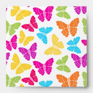 Modern Vibrant Rainbow Butterfly Cute Pattern Envelope