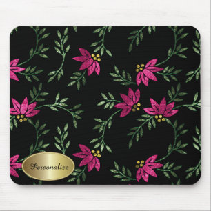 Modern Victorian Floral   Personalize Mouse Pad