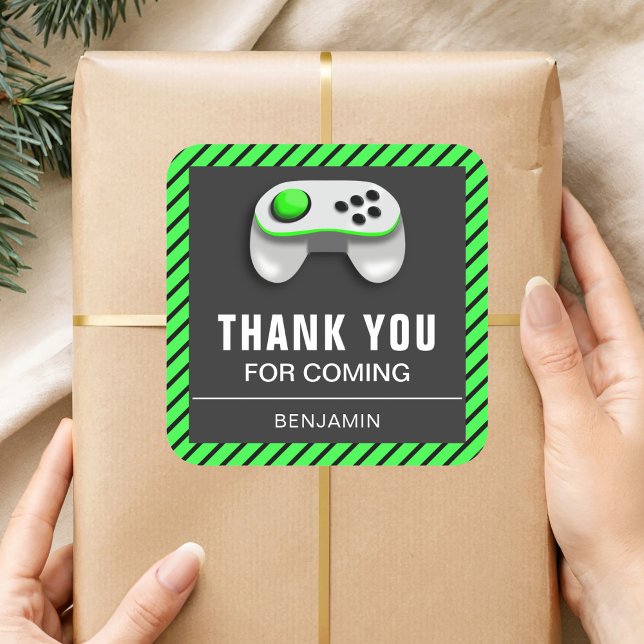 Modern Video Game Birthday Party Favour Sticker (Creator Uploaded)