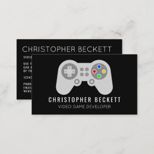 Modern Video Game Developer, Designer Business Card