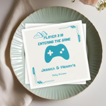 Modern Video Game Player 3 Gaming Baby Shower