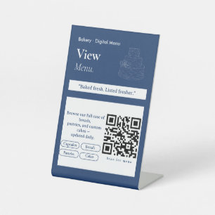 Modern View Menu QR Code Sign   Digital Menu 