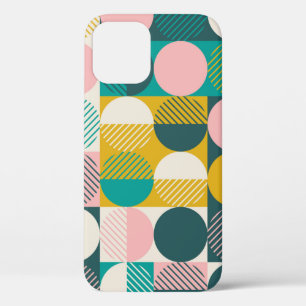 Modern vintage abstract seamless geometric pattern iPhone 12 case