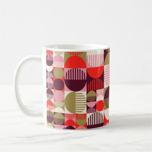 Modern vintage abstract seamless geometric pattern coffee mug
