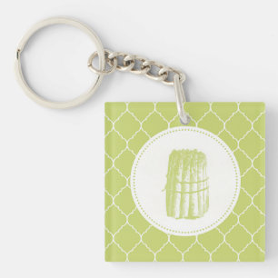 modern vintage aspargus keychain