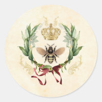 Modern Vintage Botanical Queen Bee