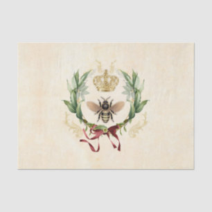 Modern Vintage Botanical Queen Bee                 Tissue Paper