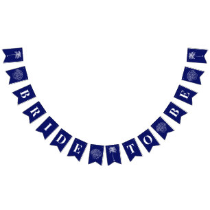 Modern Vintage Bride To Be Beach Bachelorette Bunting Flags