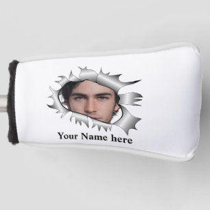Modern Vintage Custom photo in a hole Golf Head Cover