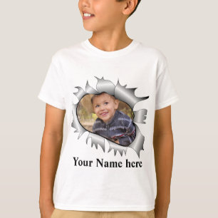 Modern Vintage Custom photo in a hole T-Shirt