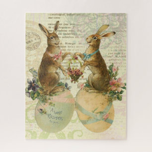 Modern vintage Easter bunny puzzle
