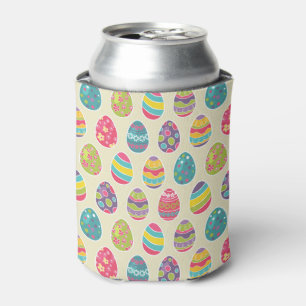 Modern Vintage Easter Eggs Decoration Pattern Can Cooler