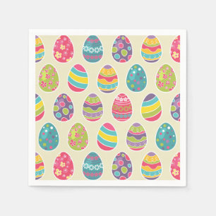 Modern Vintage Easter Eggs Decoration Pattern Napkin