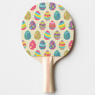 Modern Vintage Easter Eggs Decoration Pattern Ping Pong Paddle