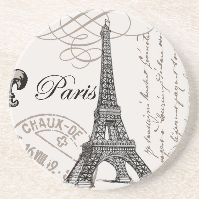 modern vintage Eiffel Tower Coaster (Front)