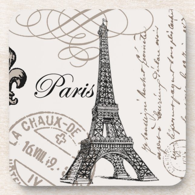 modern vintage Eiffel Tower Coaster (Front)