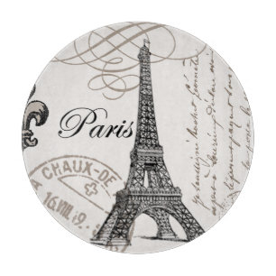 modern vintage Eiffel Tower Cutting Board
