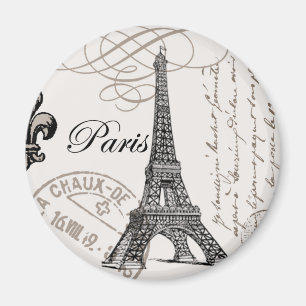 modern vintage Eiffel Tower Magnet