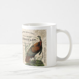 modern vintage fall wild turkey coffee mug