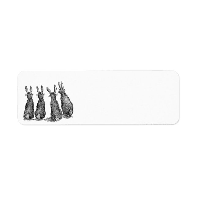 Modern vintage farmhouse Easter rabbits (Devant)