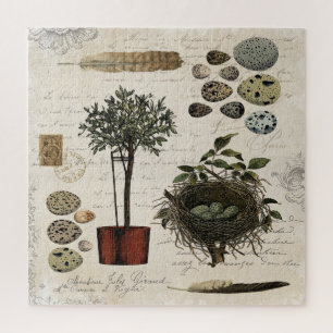 Modern vintage farmhouse nature puzzle