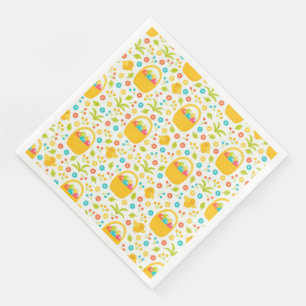 Modern Vintage Floral Paper Dinner Napkins