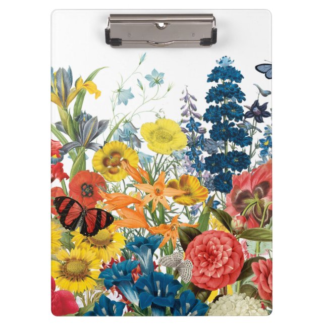 modern vintage flowers clipboard (Front)