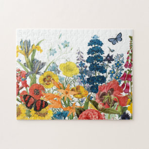 modern vintage flowers jigsaw puzzle