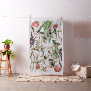 Modern Vintage French Bees & Flowers Fabric