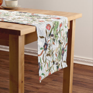 Modern Vintage French Bees & Flowers Short Table Runner