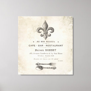 Modern Vintage French Bistro Canvas Print