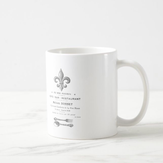 MODERN VINTAGE FRENCH BISTRO COFFEE MUG (Right)