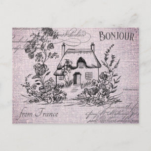 Modern Vintage French Country Cottage Postcard