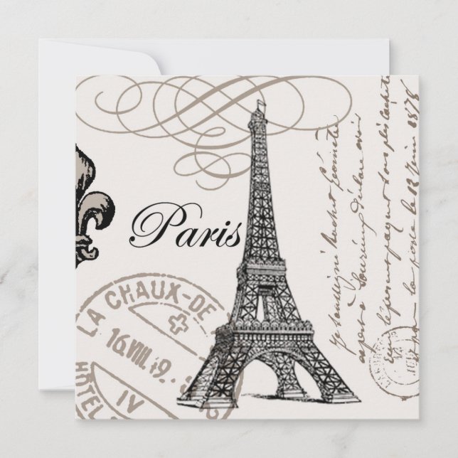 modern vintage french Eiffel Tower (Front)