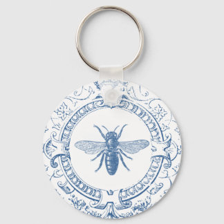 Modern Vintage French farmhouse bee Keychain