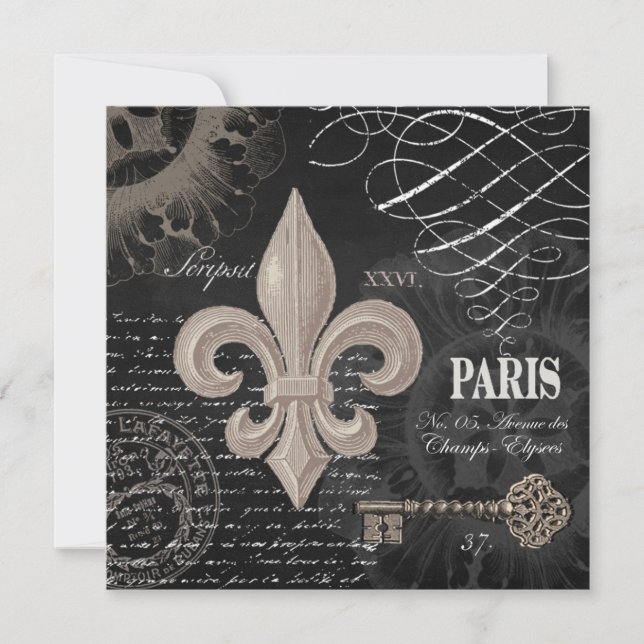 modern vintage french fleur de lis (Front)